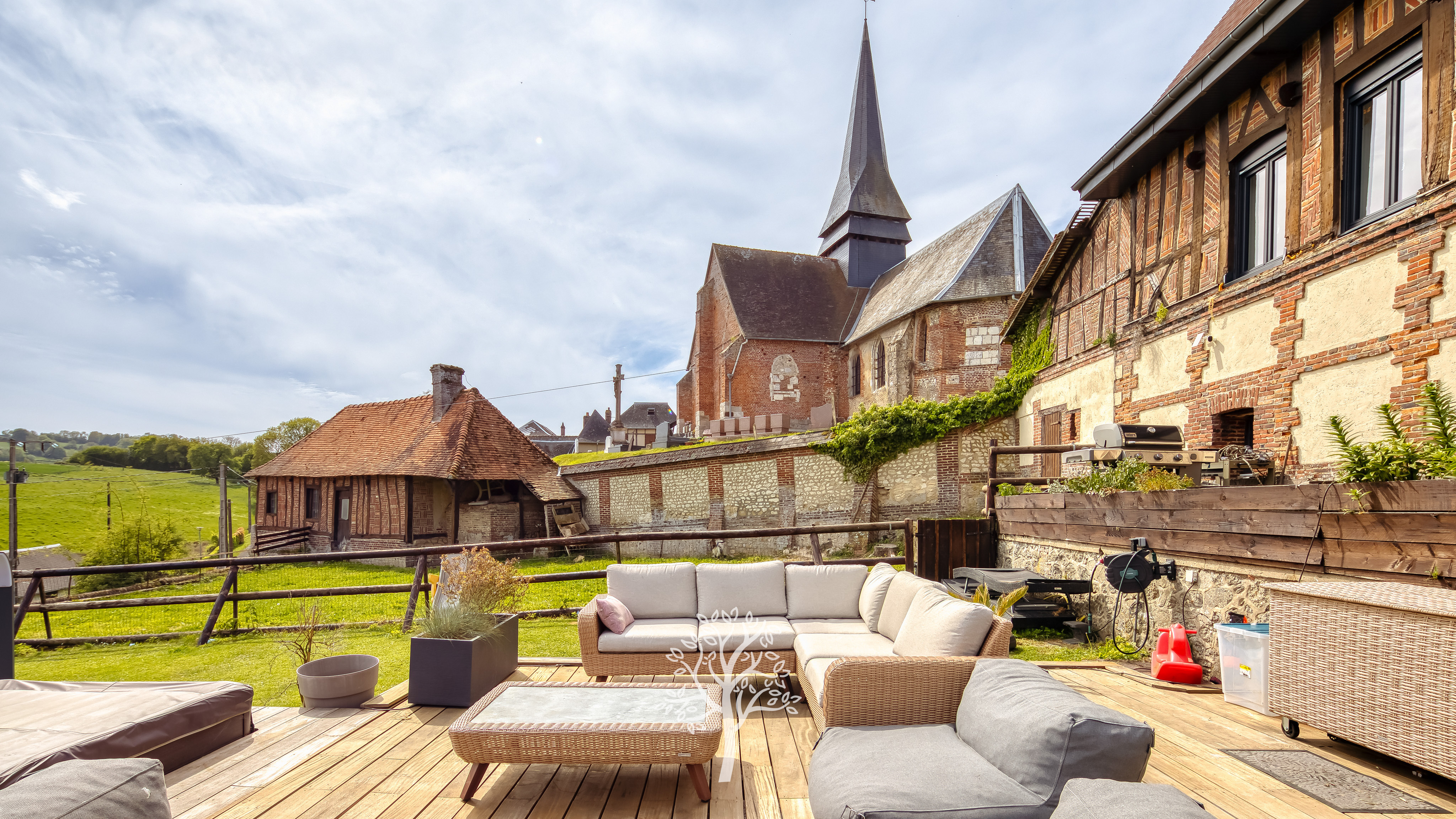 Vue 4 de Propriété à vendre avec dépendances et prairies en Pays de Bray